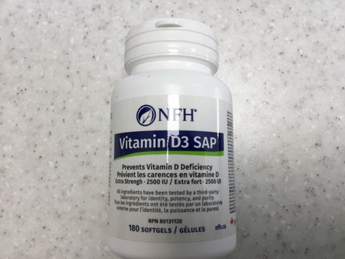 NFH Vitamin D3 SAP 2500iu (180)