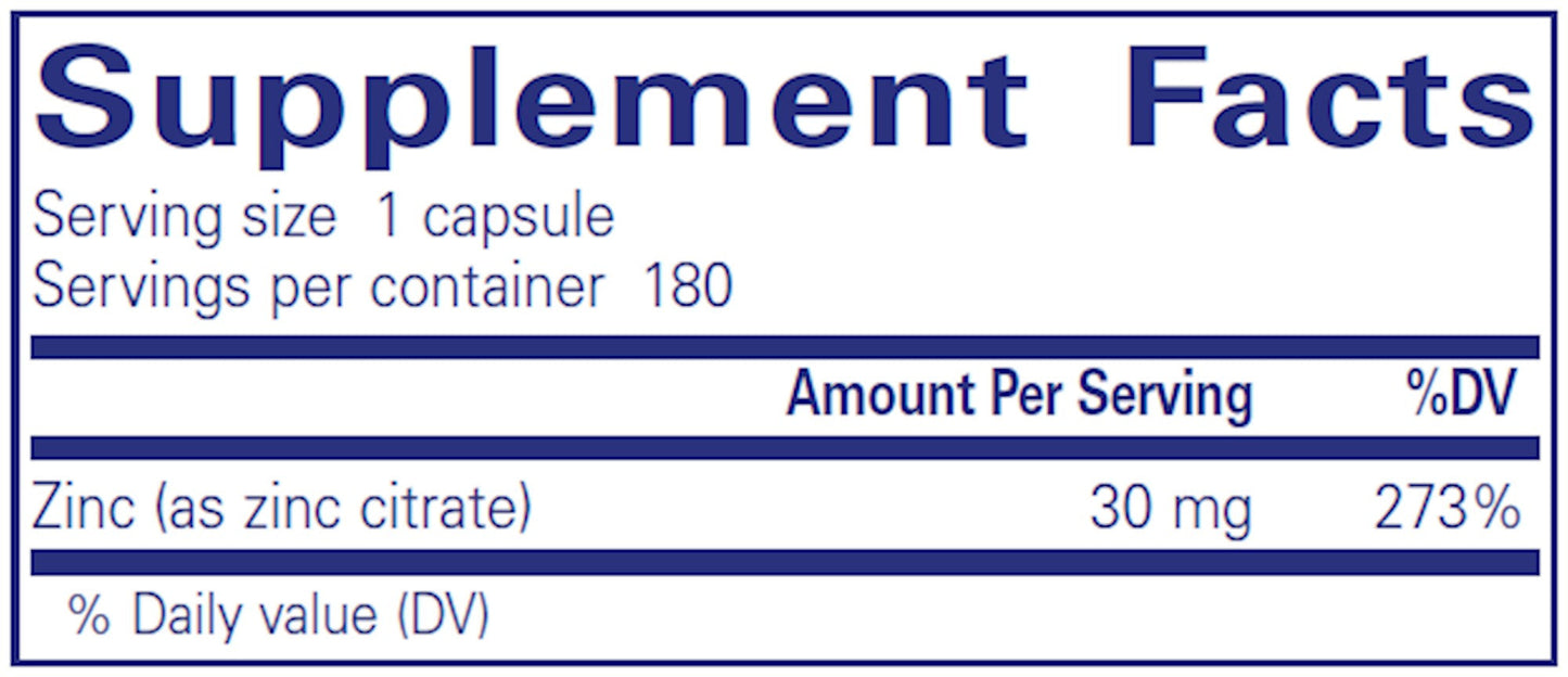 Zinc Citrate 30mg (180)