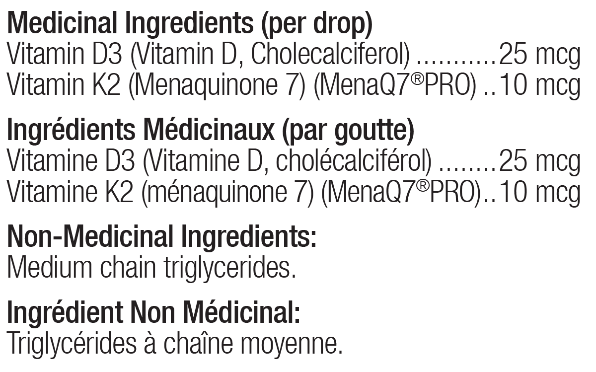 Orthomolecular Vitamin D3 with K2 Liquid, image 2 of 2