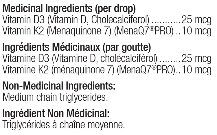 Orthomolecular Vitamin D3 with K2 Liquid, image 2 of 2