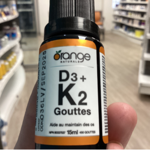 Vitamin D3+K2 15ml (Orange Naturals)