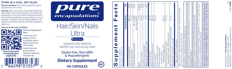 Pure Encapsulations Hair/Skin/Nails Ultra (60), image 2 of 3
