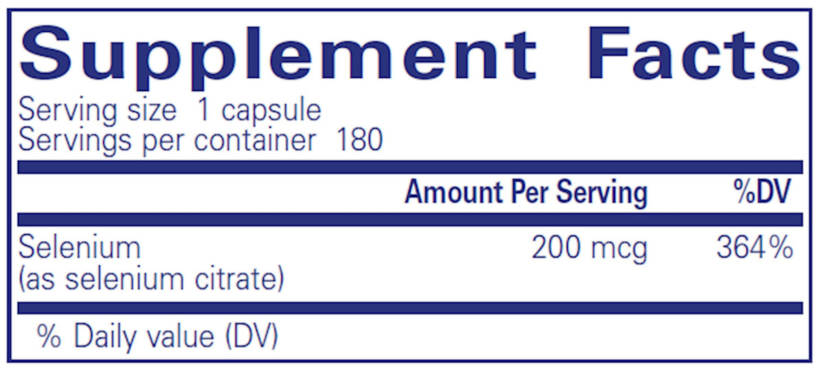 Pure Encapsulations Selenium 200mcg, image 2 of 2