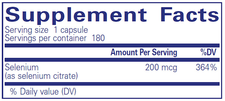 Pure Encapsulations Selenium 200mcg, image 2 of 2