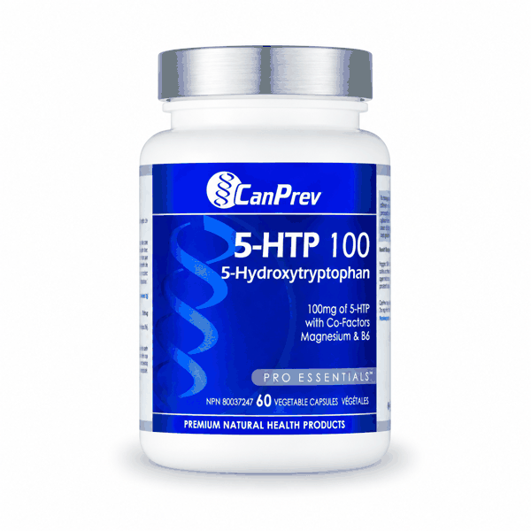 CanPrev 5-HTP 100, 60 vegetable capsules bottle