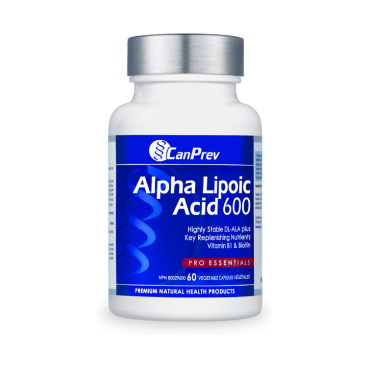 CanPrev Alpha Lipoic 600, product packaging.
