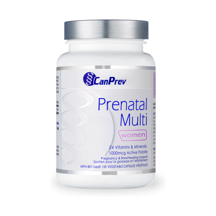CanPrev Prenatal Multi, product packaging.