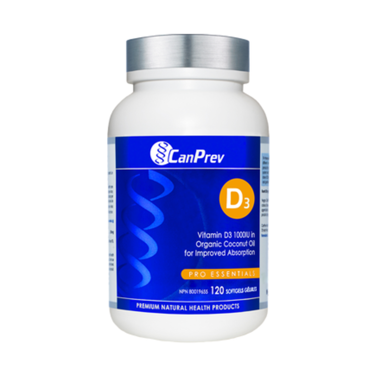 CanPrev Vitamin D3 1000iu, product packaging.