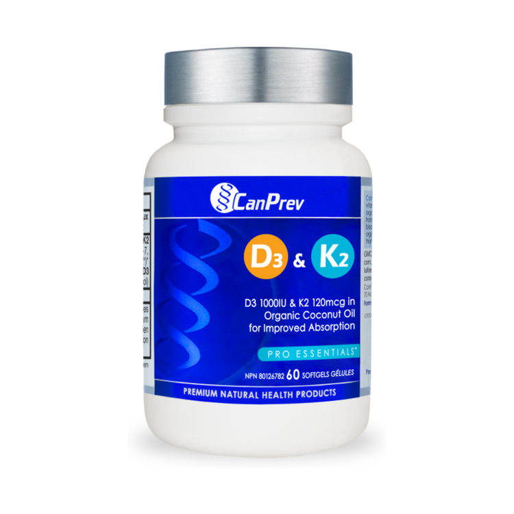 CanPrev Vitamin D3&K2, product packaging.