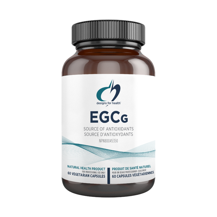 Designs for Health EGCg, product packaging.