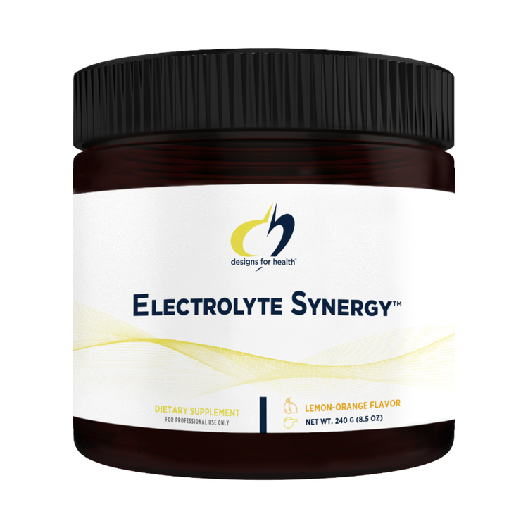 Designs for Health Electrolyte Synergy, product packaging.