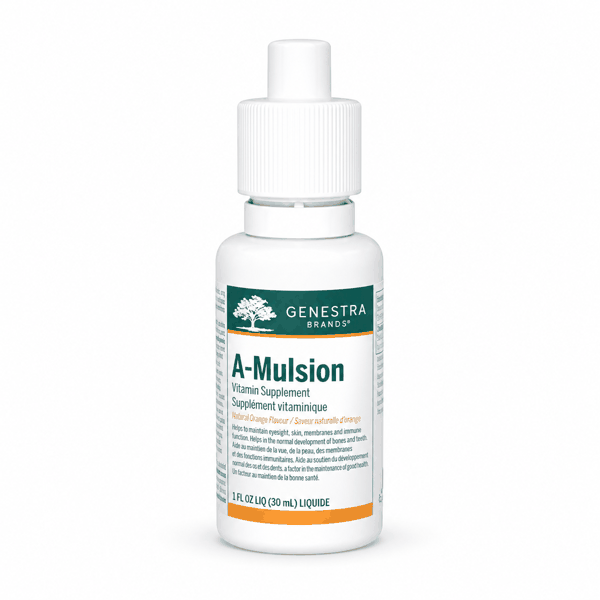 Genestra A-Mulsion vitamin A liquid, 30 mL dropper bottle