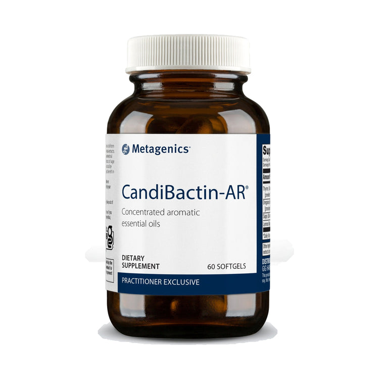 Metagenics CandiBactin-AR, product bottle on a white background.