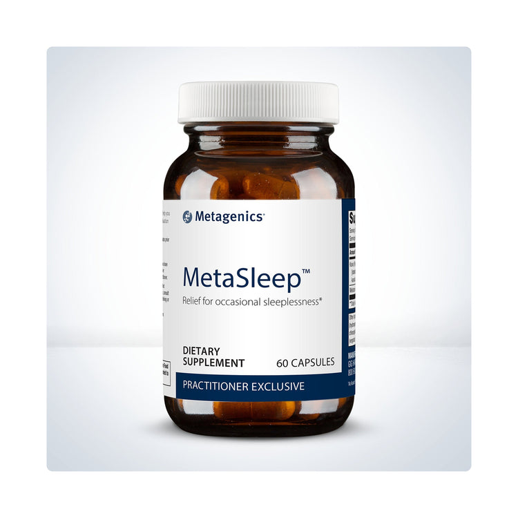 Metagenics MetaSleep, product packaging.