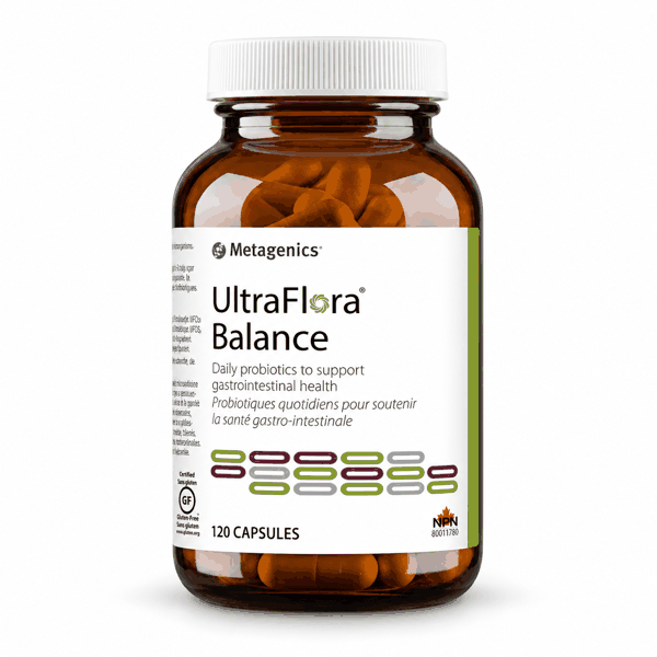 Metagenics UltraFlora Balance probiotic, 120 capsules bottle