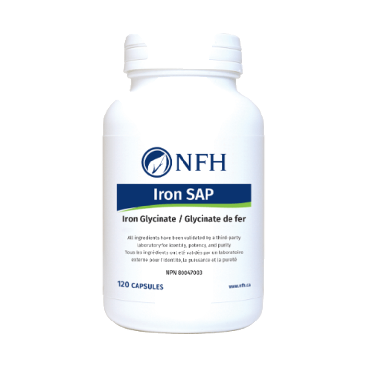 NFH Iron SAP, product bottle on a white background.