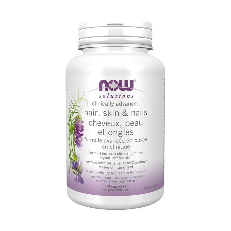 NOW Hair, Skin & Nails (90), product packaging.