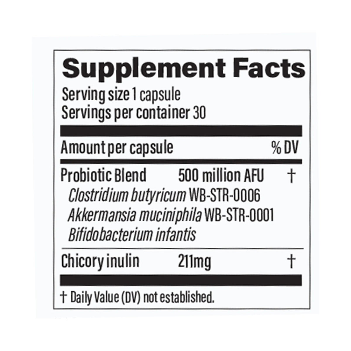 Pendulum GLP-1 Probiotic PRO, Supplement Facts panel.