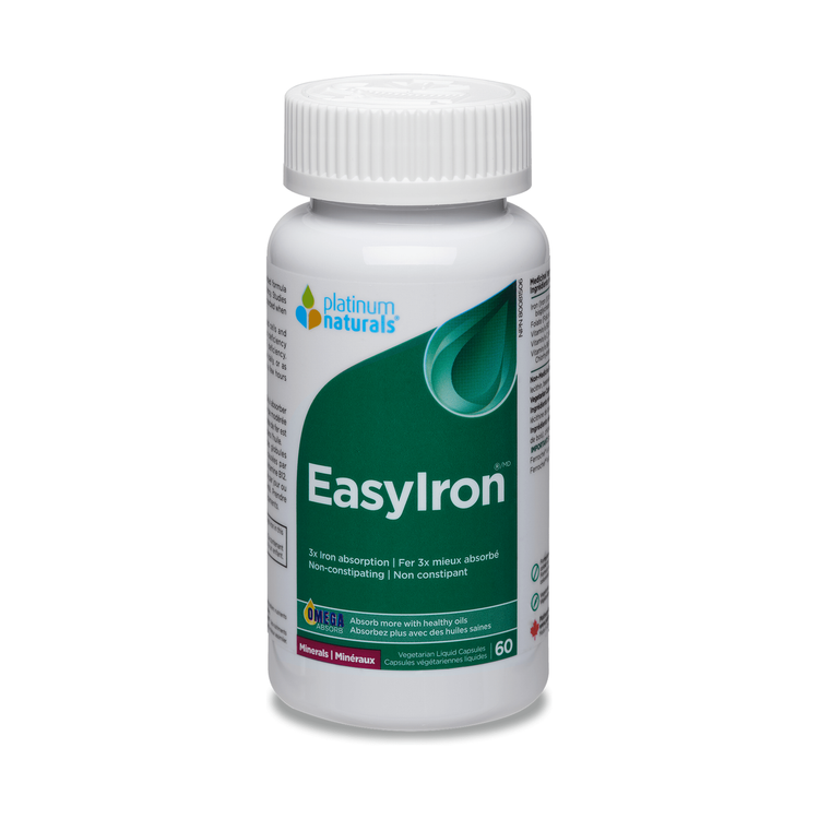 Platinum Naturals EasyIron, product packaging.