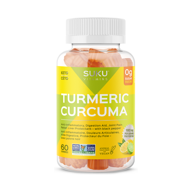 SUKU Turmeric Gummy (60), product packaging.