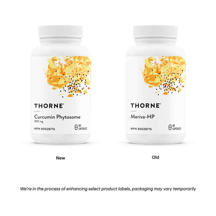 Thorne Curcumin Phytosome (formerly Meriva-HP), product packaging.